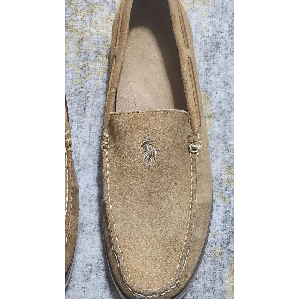 Polo Ralph Lauren Men's Blackley Tan Suede  Loafers Size 13 D